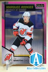 2020-21 OPC Platinum Marquee Rookies Matte Pink Ty Smith #193 New Jersey Devils